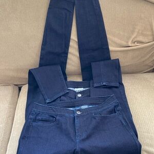 2 Pairs J Jill Dark Denim Zip Up Jeggings Size 4 Tall